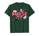 Valentines Day Nurse Plaid Stethoscope Scrub Top Women Men T-Shirt