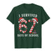 I Survived 67 Days of School Christmas Candy Cane Six Seven T-Shirt