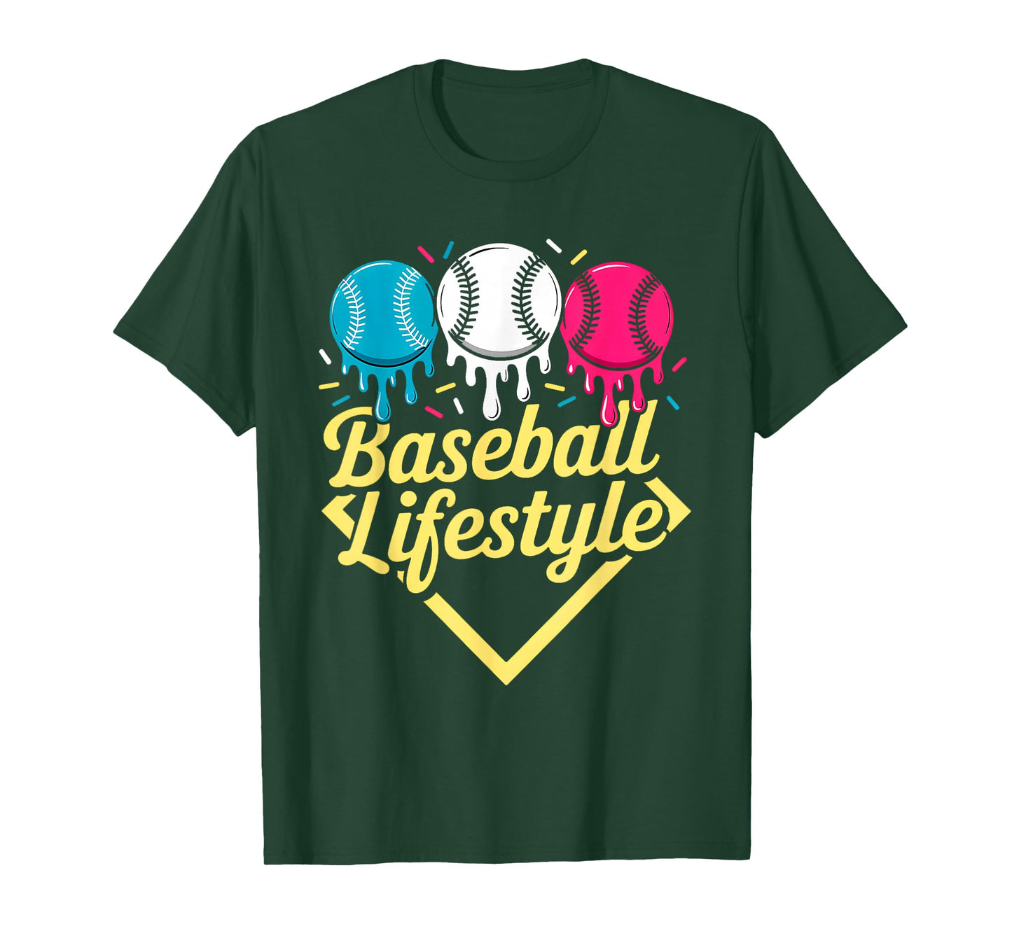 Baseball Lifestyle 101 Apparel Youth Baseball Drip Icecream T-Shirt