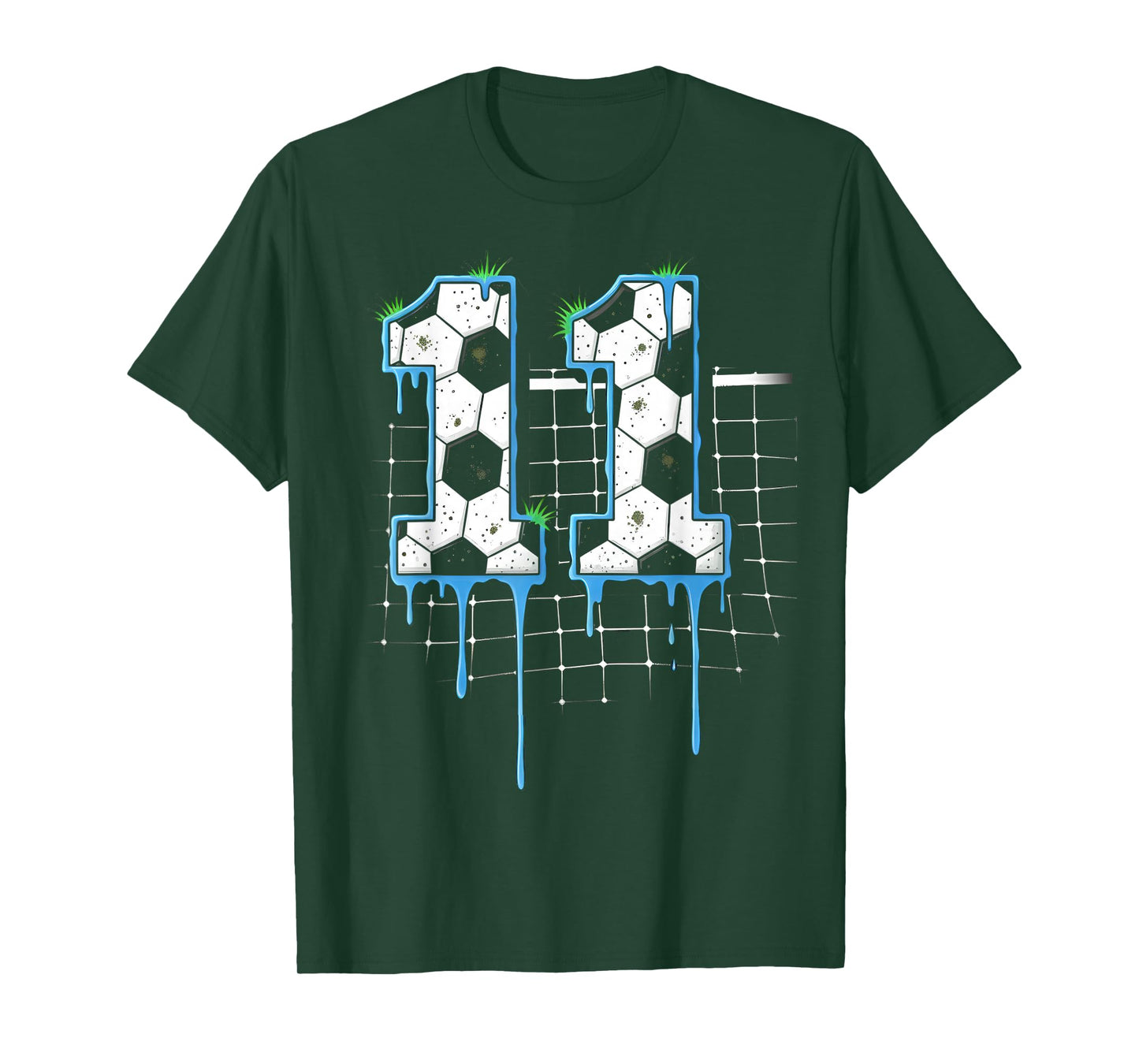 Soccer 11 Year Old Ice Cream Drip Youth 11th Birthday Boy 11 T-Shirt