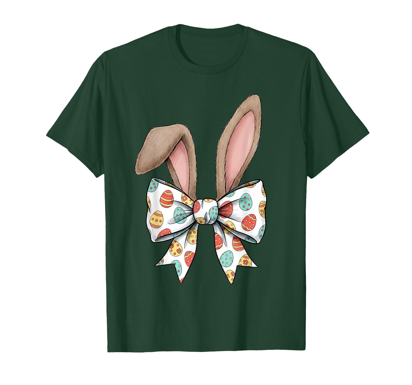 Easter Day Coquette Bow Cute Bunny Rabbit Women Girls Teens T-Shirt