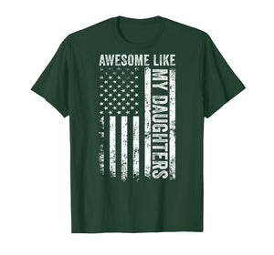 ON Back Awesome Like My Daughters Men Funny Fathers Day Dad T-Shirt