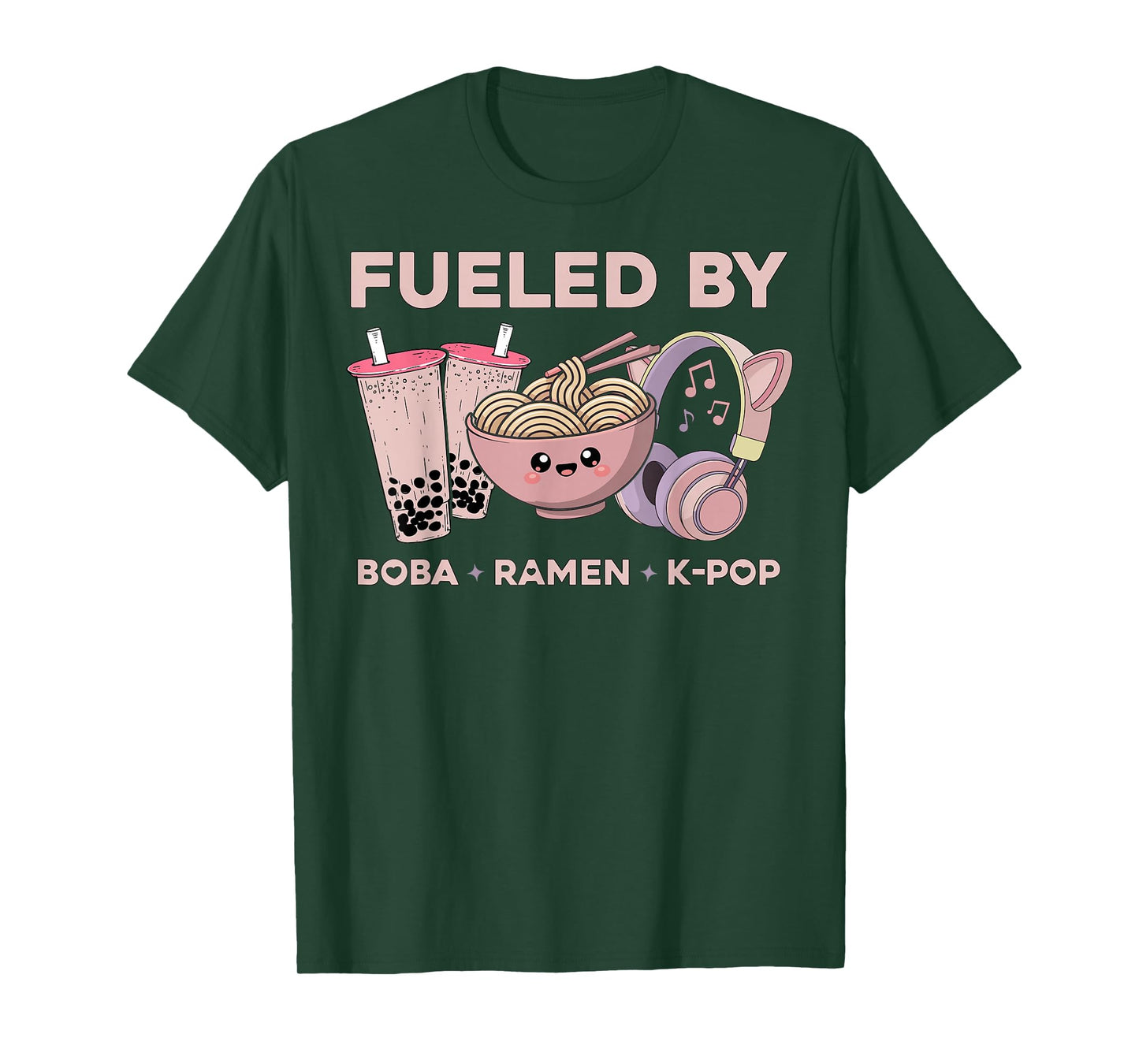 Ramen Kpop Fueled by Boba Ramen K-Pop Kawaii K Pop T-Shirt