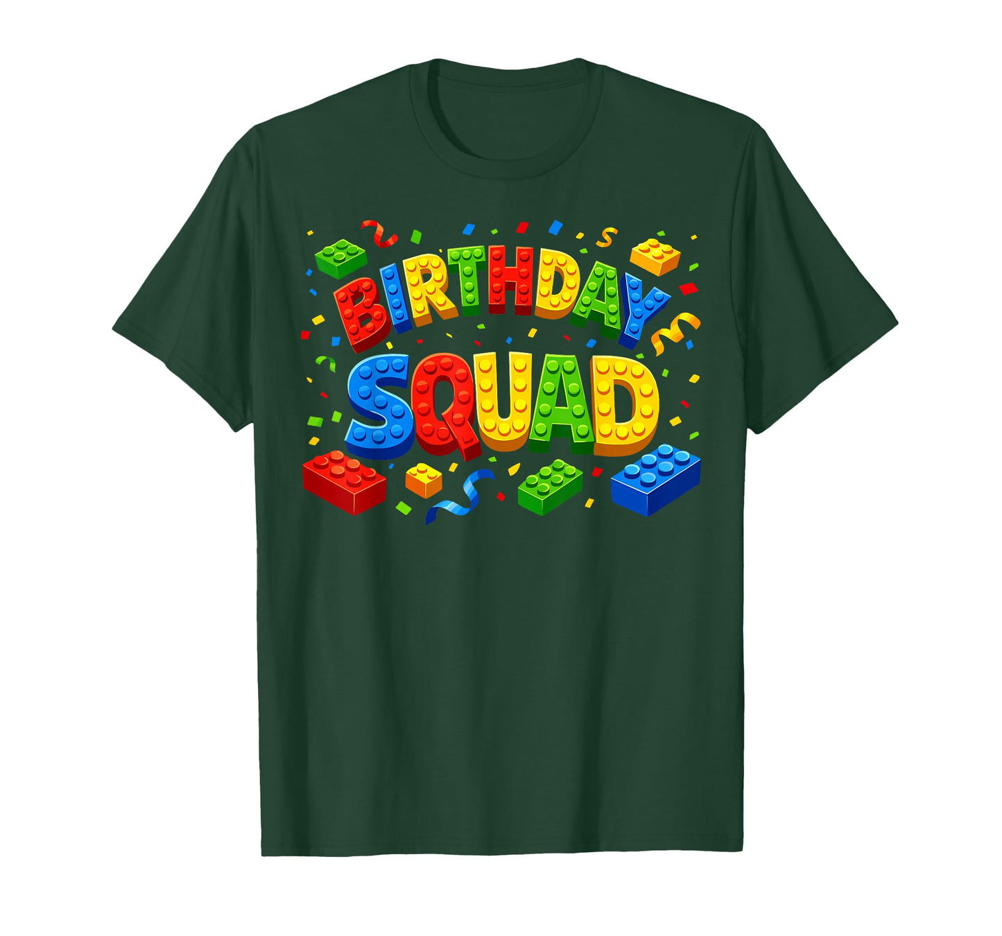 Birthday Squad Playing Bricks Builder Block Building Kids T-Shirt