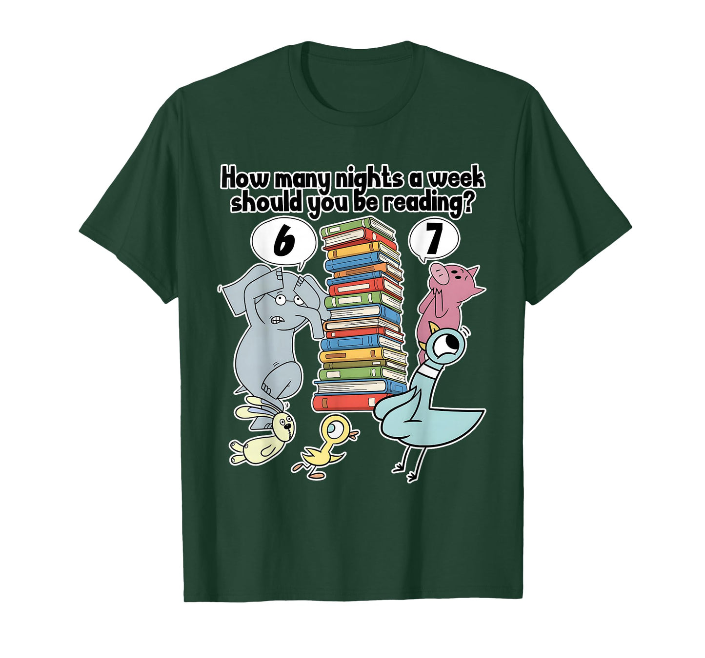 Funny Kids How Many Nights A Week Should You Be Reading 6 7 T-Shirt