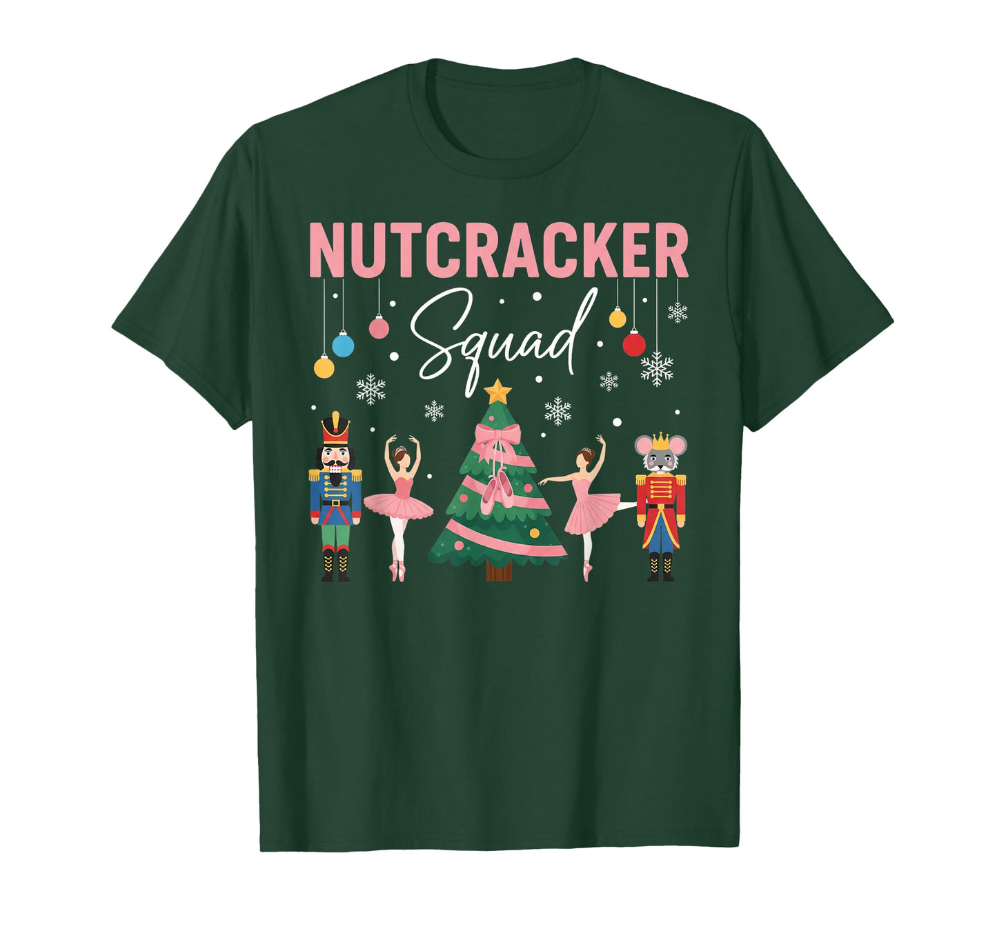 Christmas Nutcracker Squad Ballet Dance Women Kids Girls T-Shirt