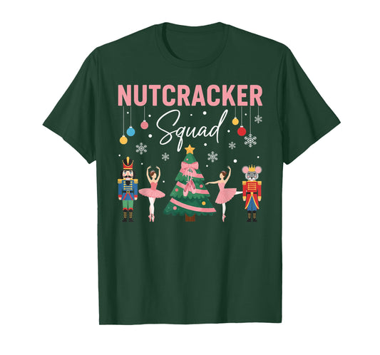 Christmas Nutcracker Squad Ballet Dance Women Kids Girls T-Shirt