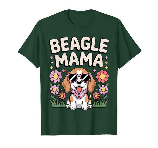 Funny Beagle Art for Women Girls Mom Beagle Dog Lover Beagle T-Shirt