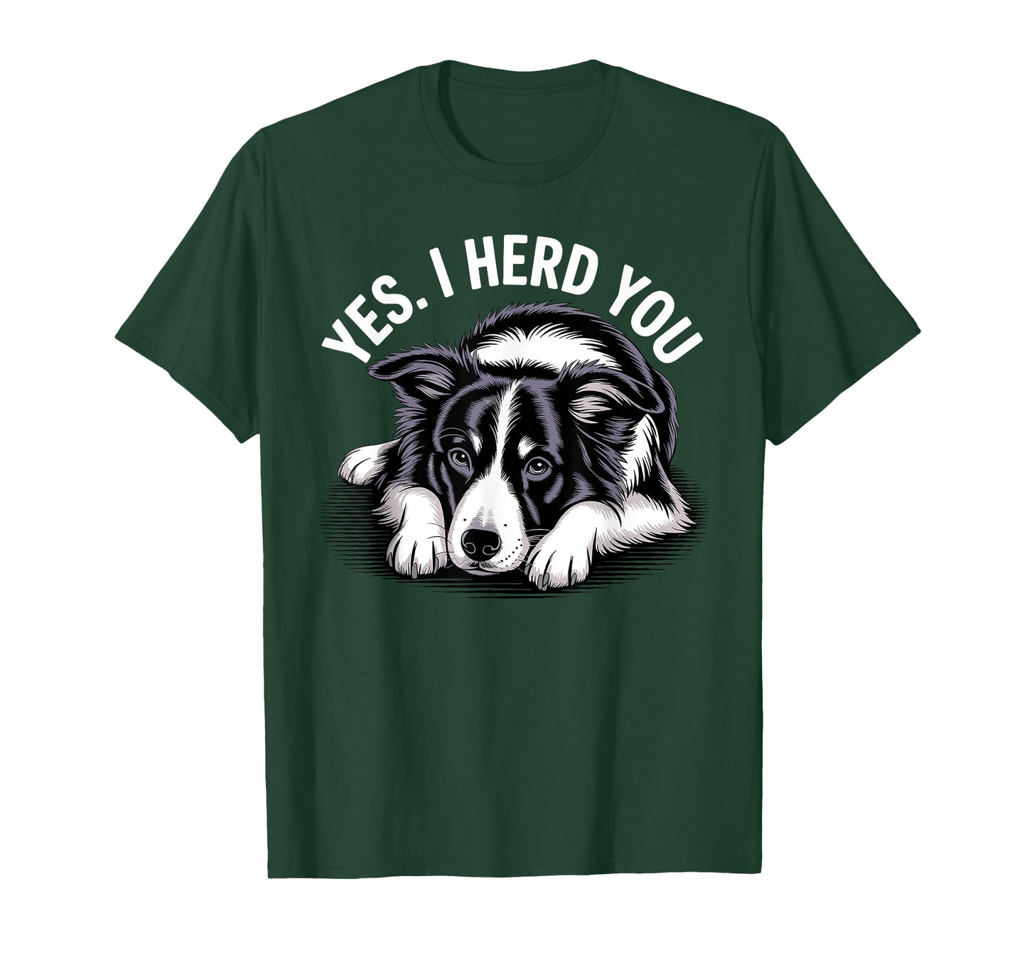 Funny Border Collie Art for Men Women Border Collie Lover T-Shirt