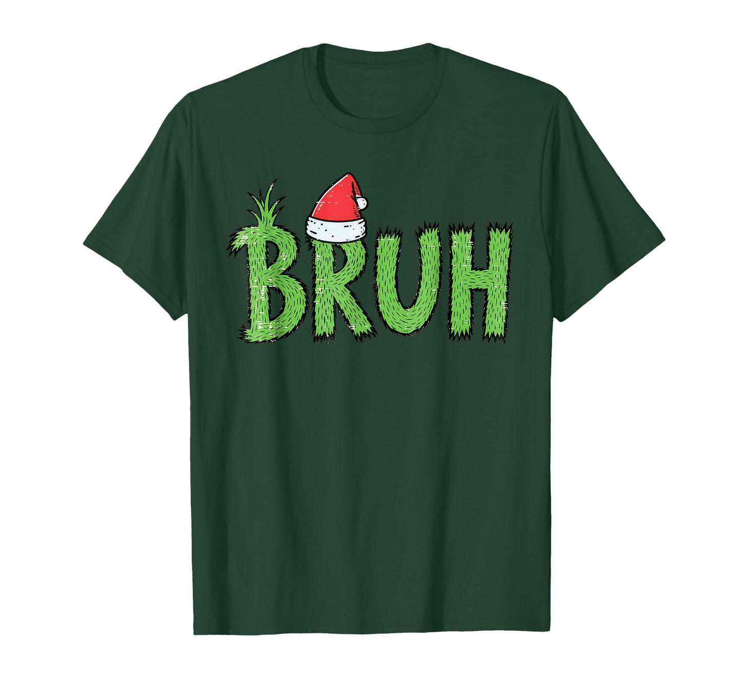 Christmas Bruh Santa Hat Funny Xmas Meme Humor Men Women Kid T-Shirt