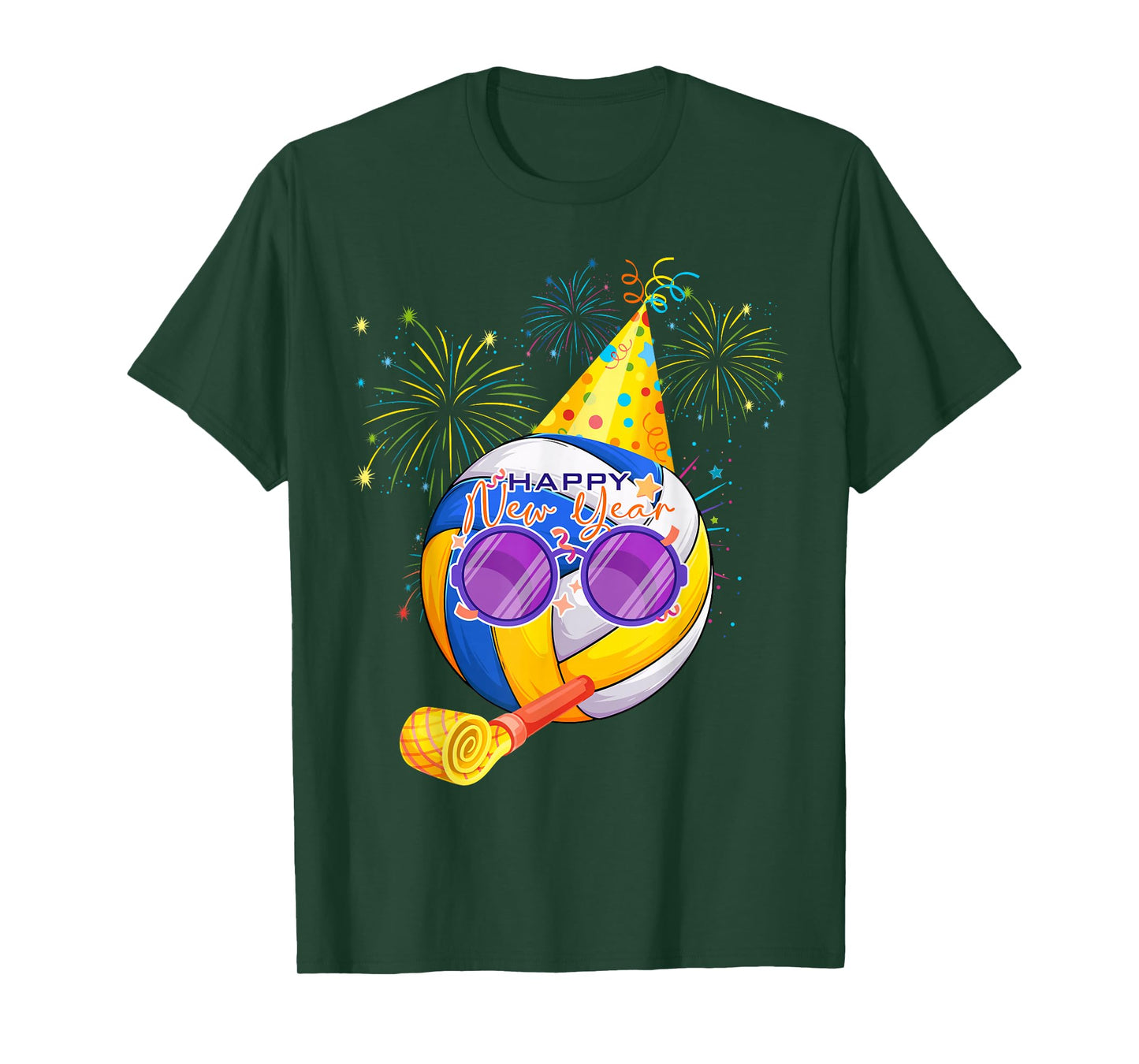 Happy New Year 2026 Volleyball Party Hat New Years Eve Party T-Shirt