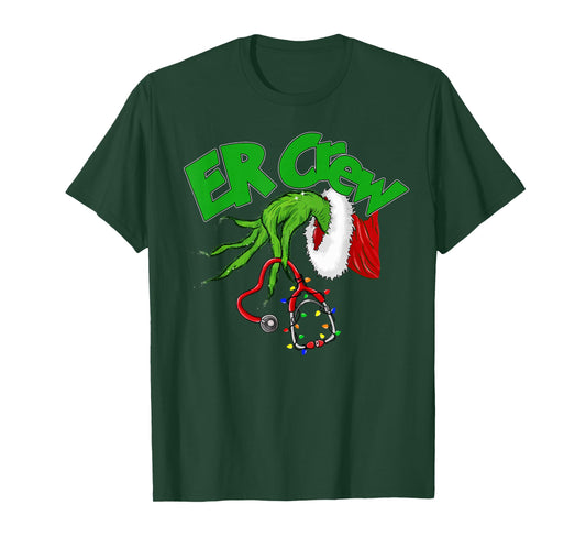 Cute Emergency Department Funny ER Nurse Christmas T-Shirt