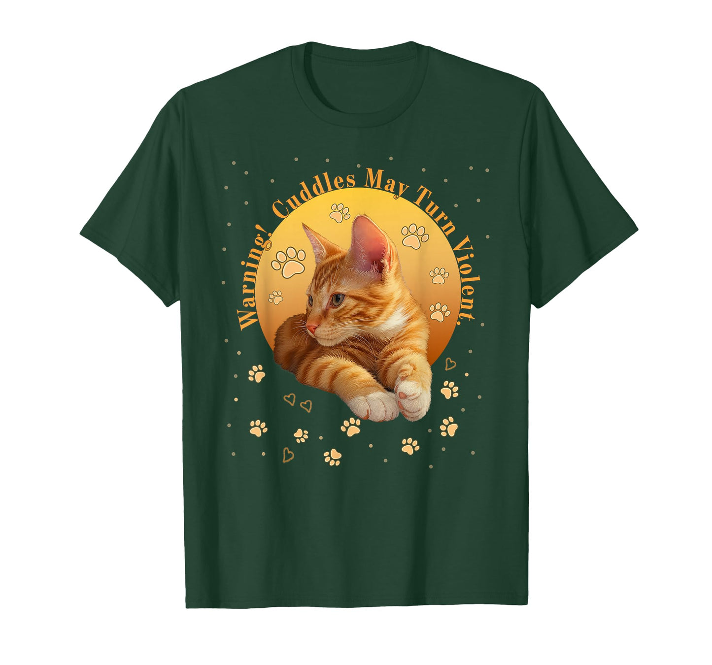 Orange Tabby Ginger Kitten Cat Lovers Mom Dad Gift T-Shirt