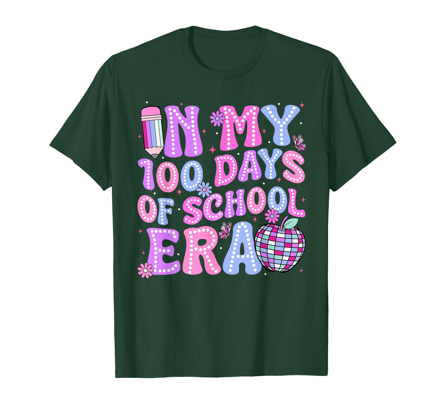 in My 100 Days of School Era Retro Disco 100th Day of School T-Shirt