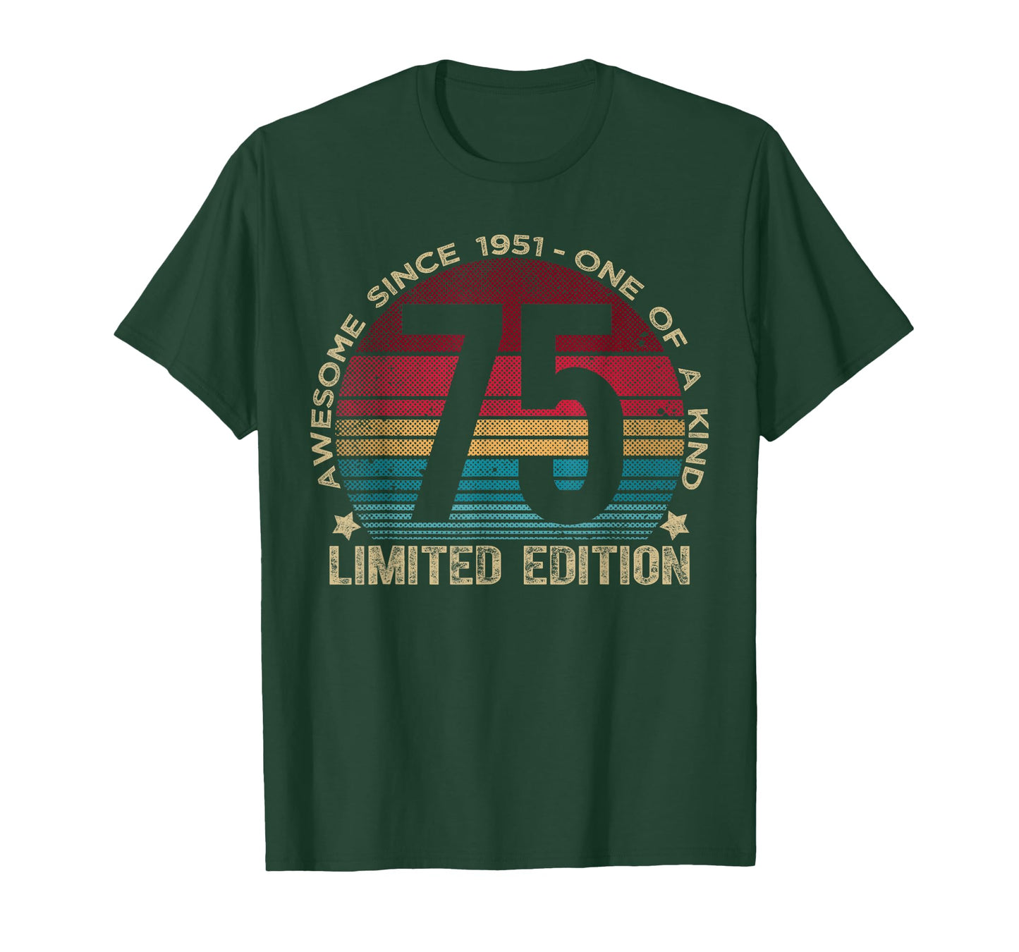 75 Year Old Gifts Vintage 1951 Limited Edition 75th Birthday T-Shirt