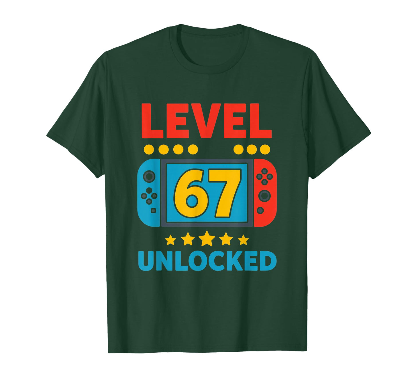 Level 67 Unlocked, Gamer Birthday Boys Gifts for Boys 6 7 T-Shirt
