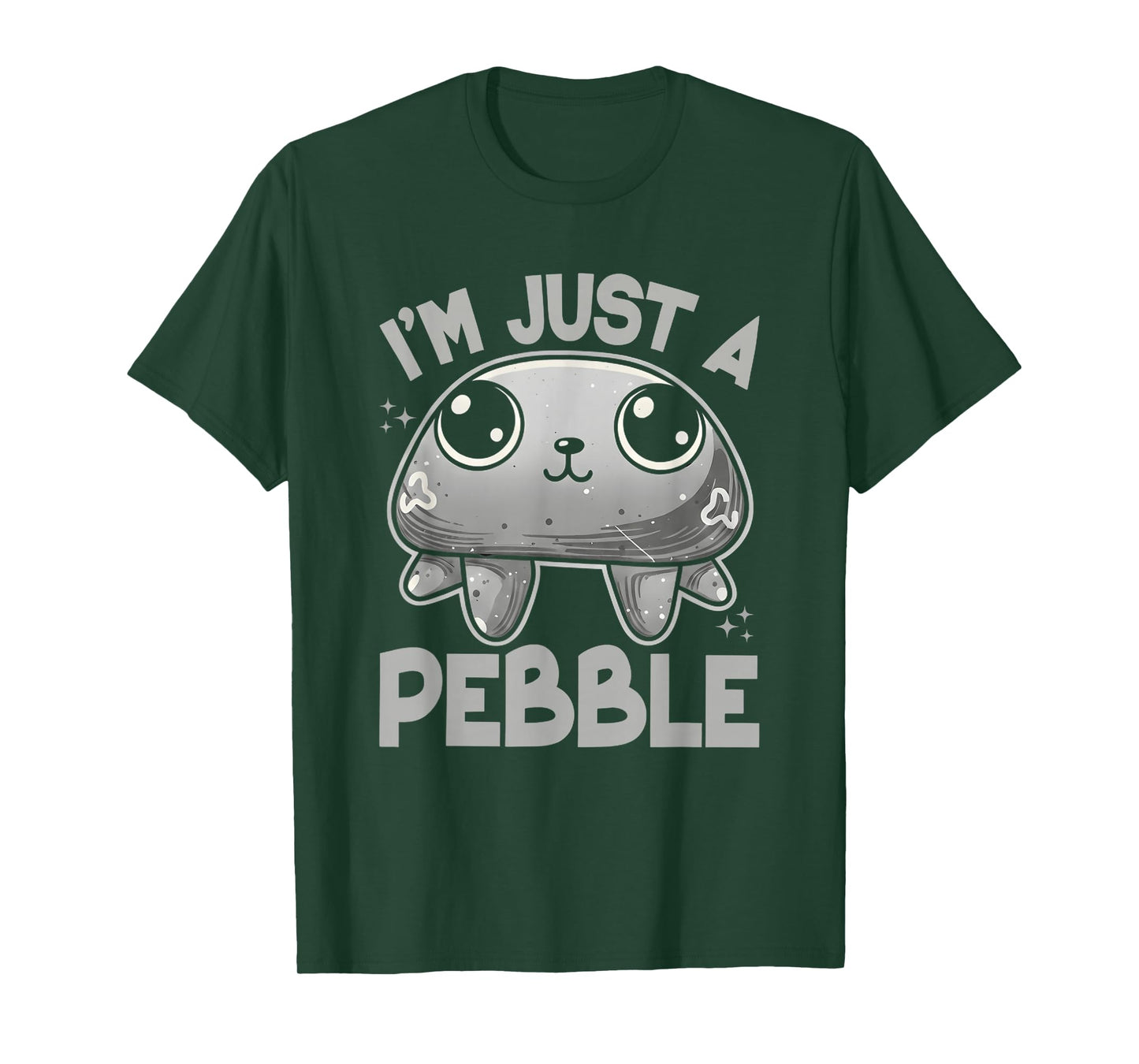 Im Just A Pebble Cute Minimalist Character Humor Design T-Shirt