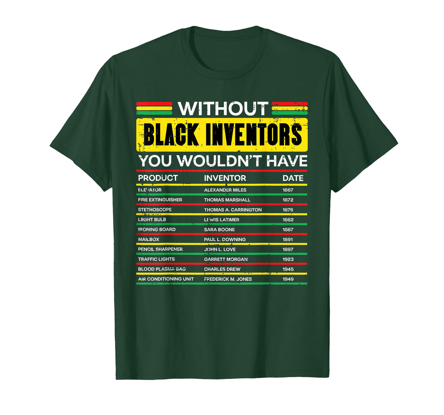 Without Black Inventors History Month African Men Women Kids T-Shirt