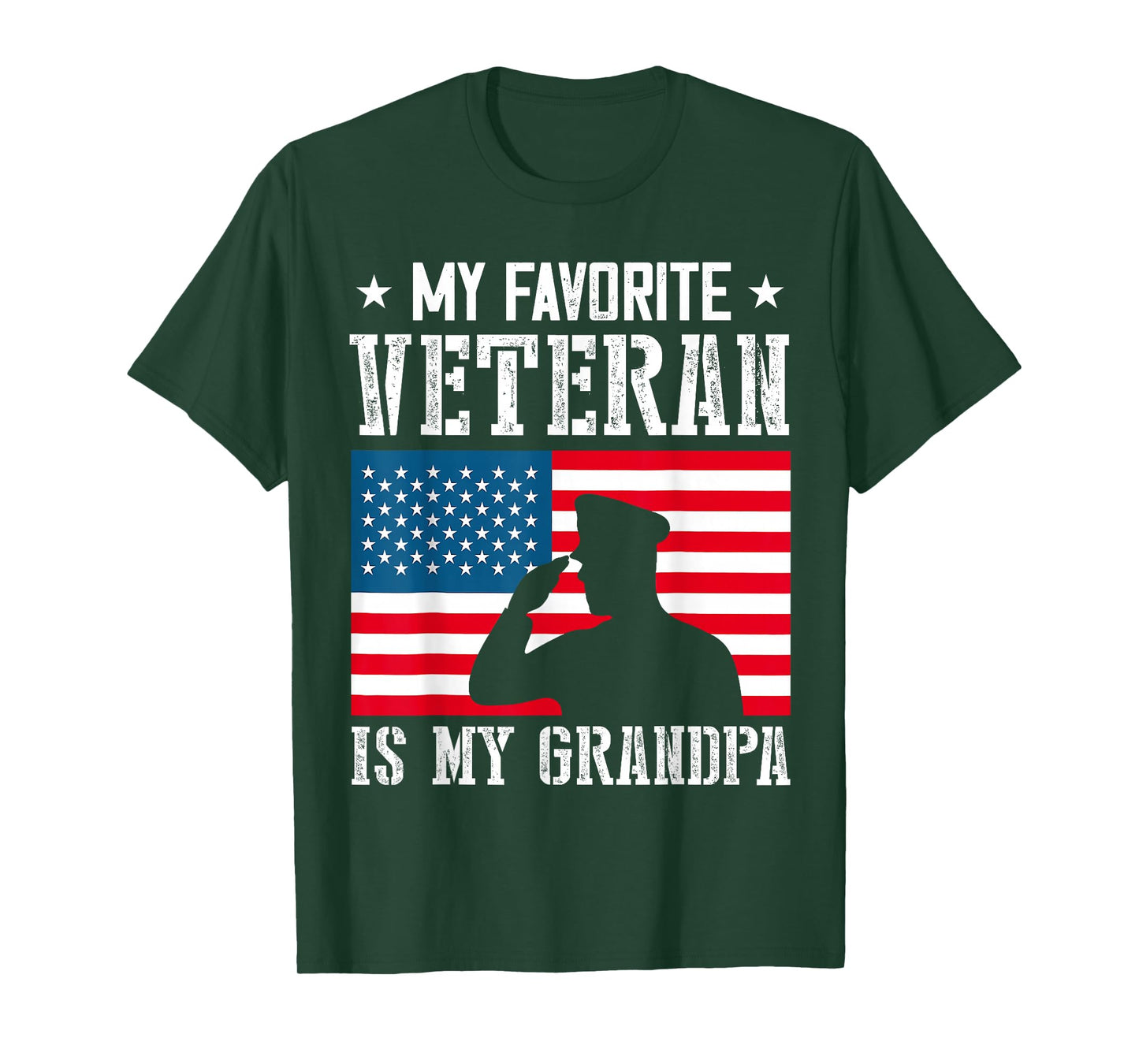 My Favorite Veteran is My Grandpa Veterans Day Thank You T-Shirt