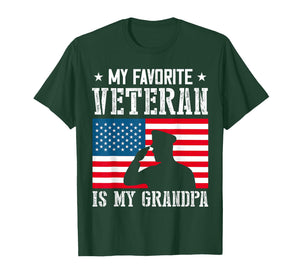 My Favorite Veteran is My Grandpa Veterans Day Thank You T-Shirt
