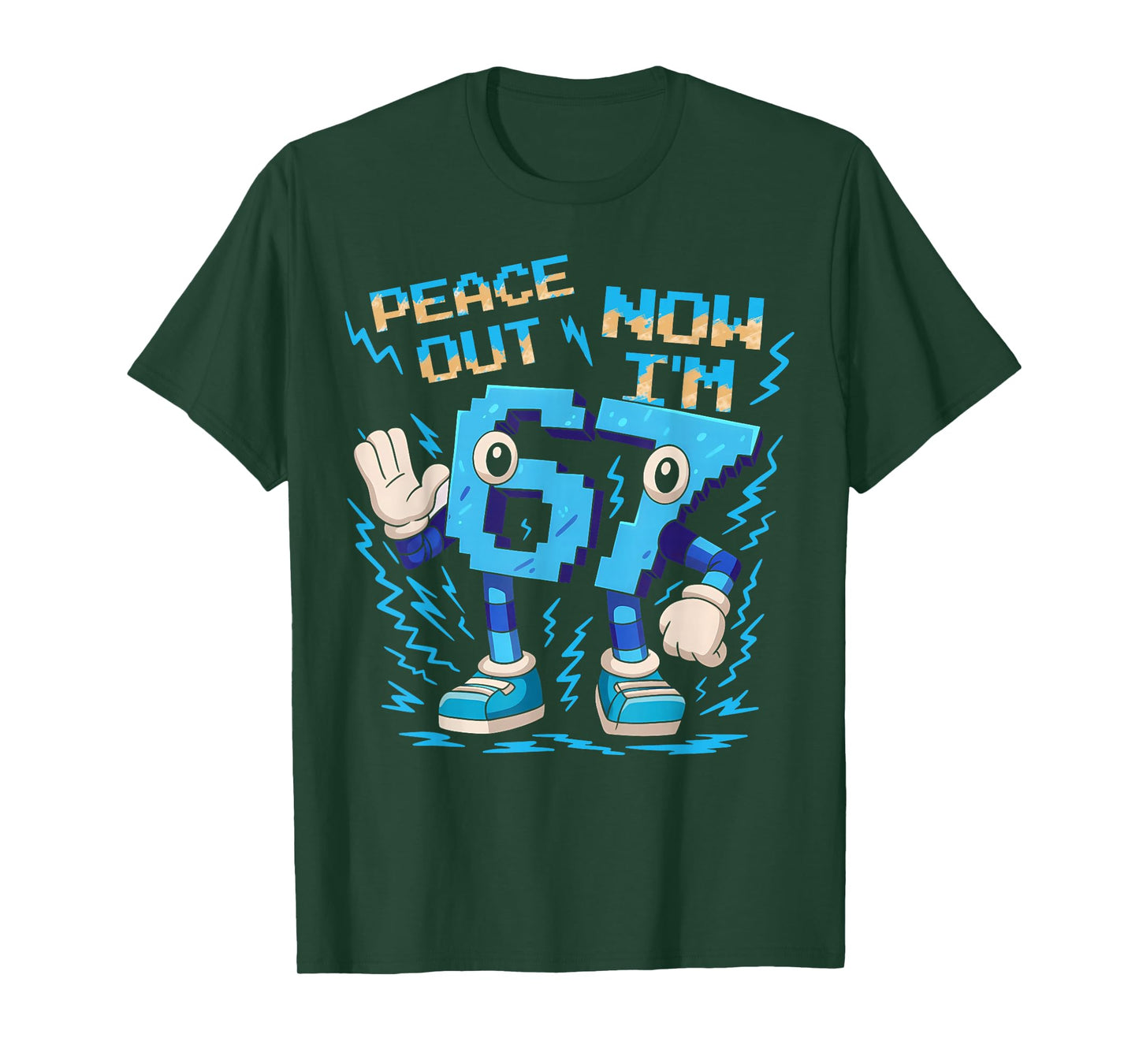 I was 6 Now I'm 7 Six Seven Brainrot 7 Year Old Birthday T-Shirt
