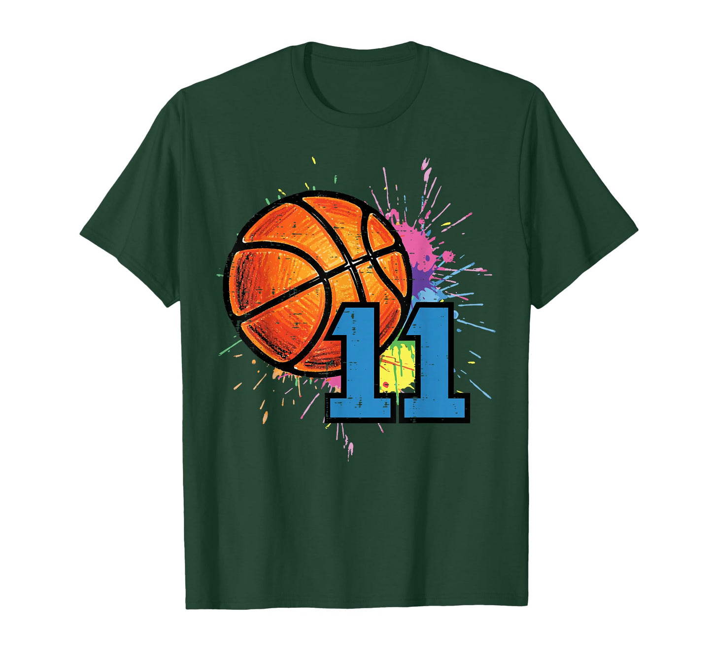 11th Birthday Basketball 11 Year Old Bday Player Boys Kids T-Shirt