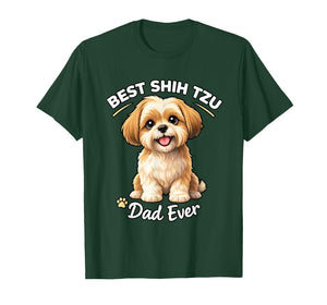 Best Shih Tzu Dad Ever Cute Dog Dad Pride T-Shirt