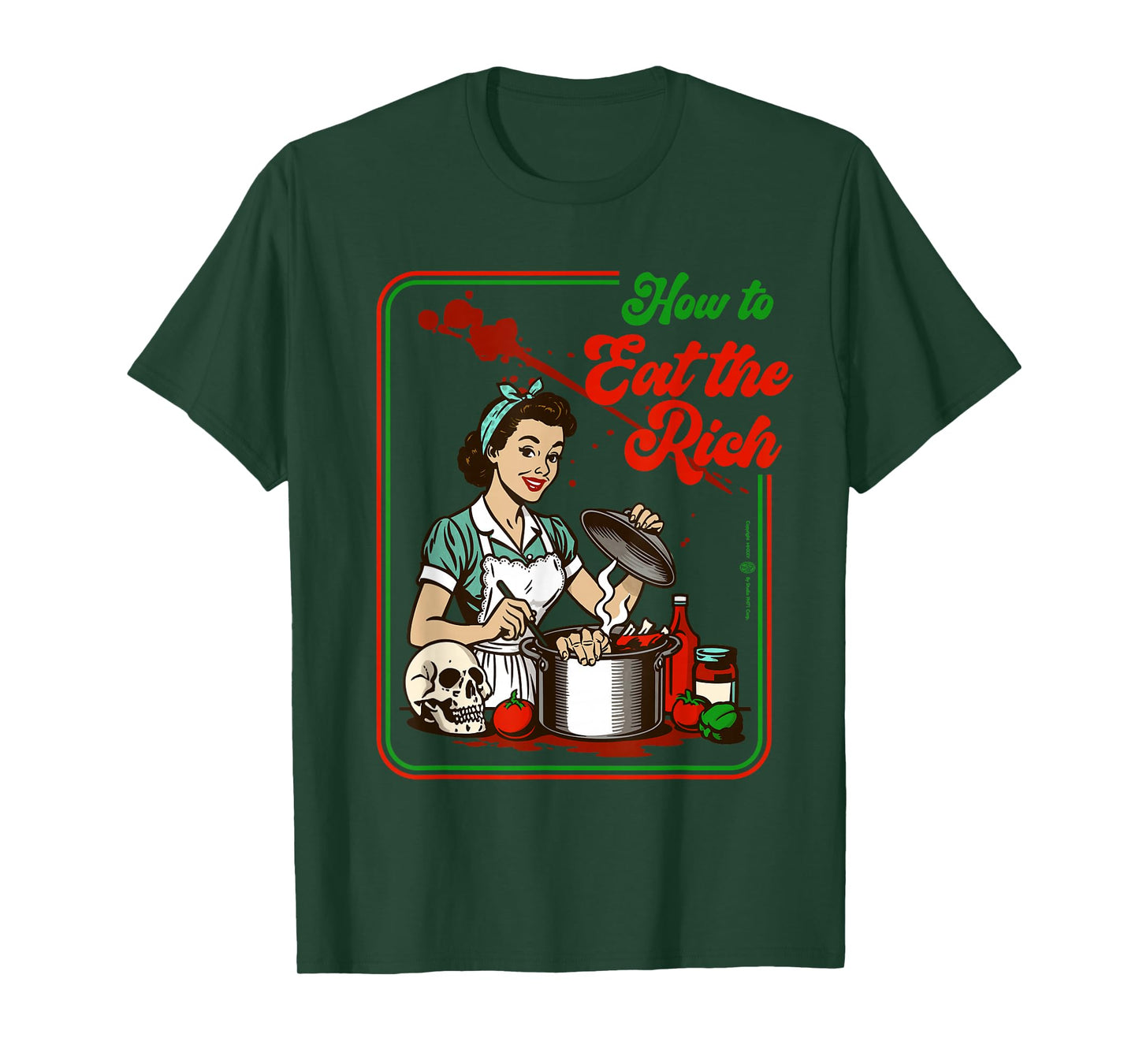 Vintage How to Eat The Rich 1970s T-Shirt