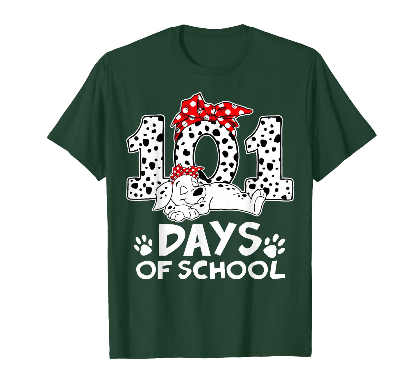 100 Days of School Dalmatian Dog Teachers Boys Girls Kids T-Shirt