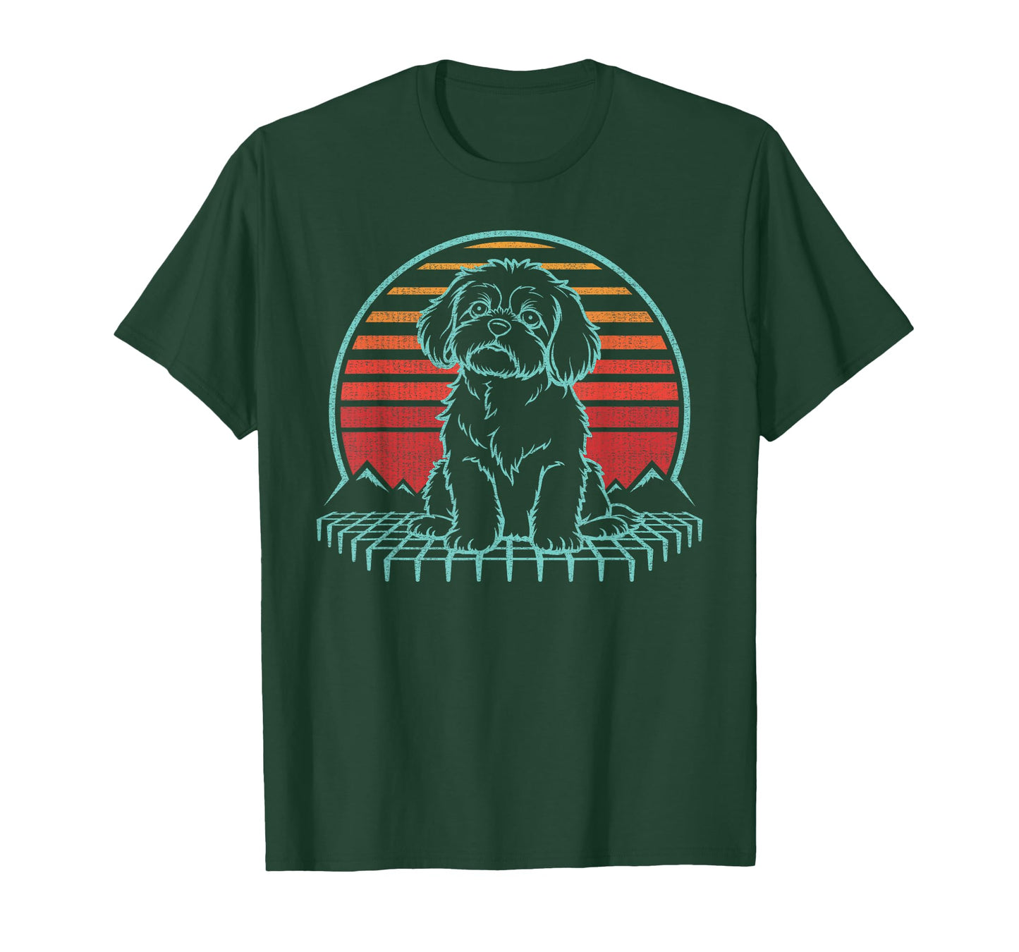Shih Tzu Lover Dog Owner Retro Vintage 80s T-Shirt