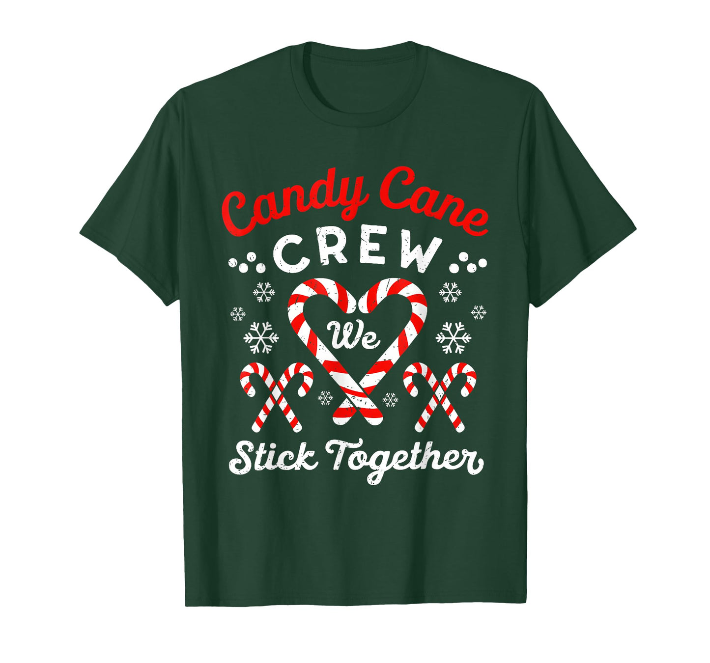 Christmas Candy Cane Heart Holiday Family Matching Pajama T-Shirt