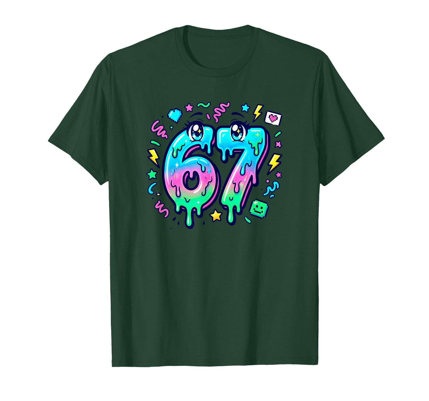 67 Kawaii Brainrot Design T-Shirt
