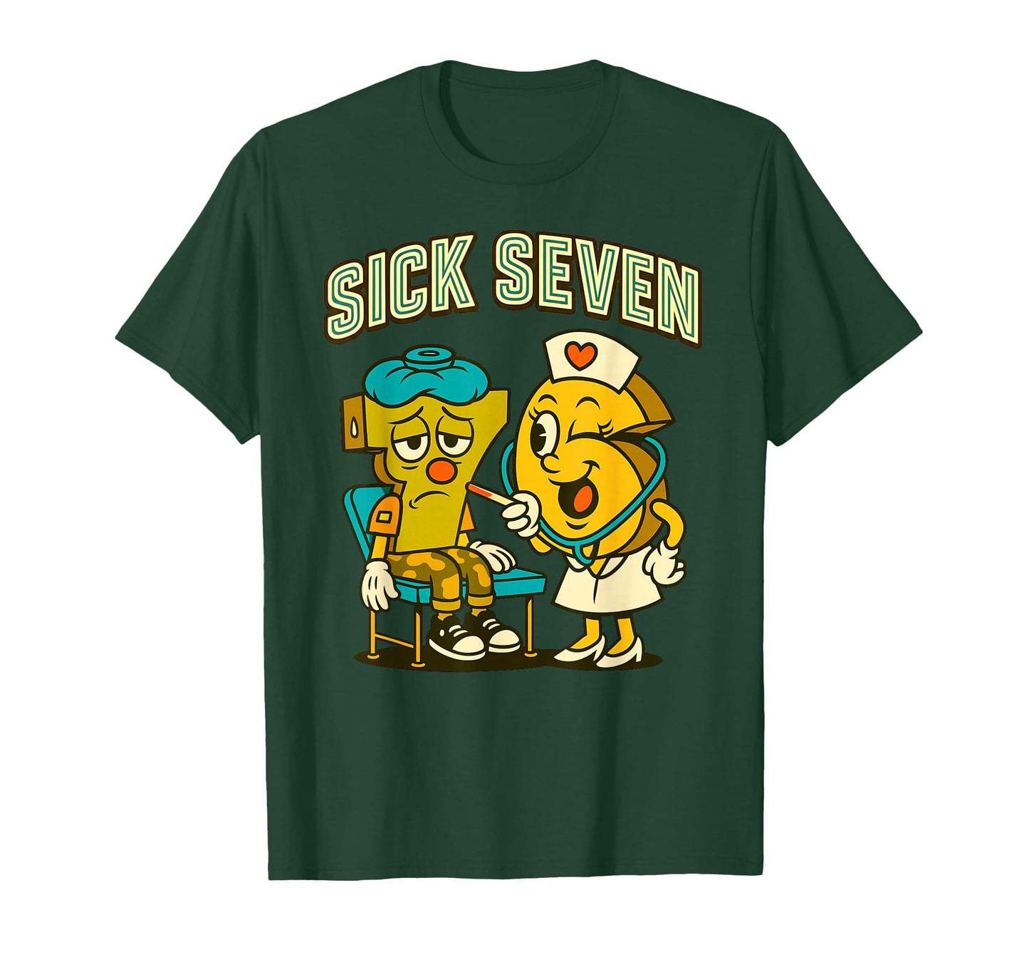 Sick Seven 67 Funny Meme Sick 7 and Nurse 6 Six Seven T-Shirt