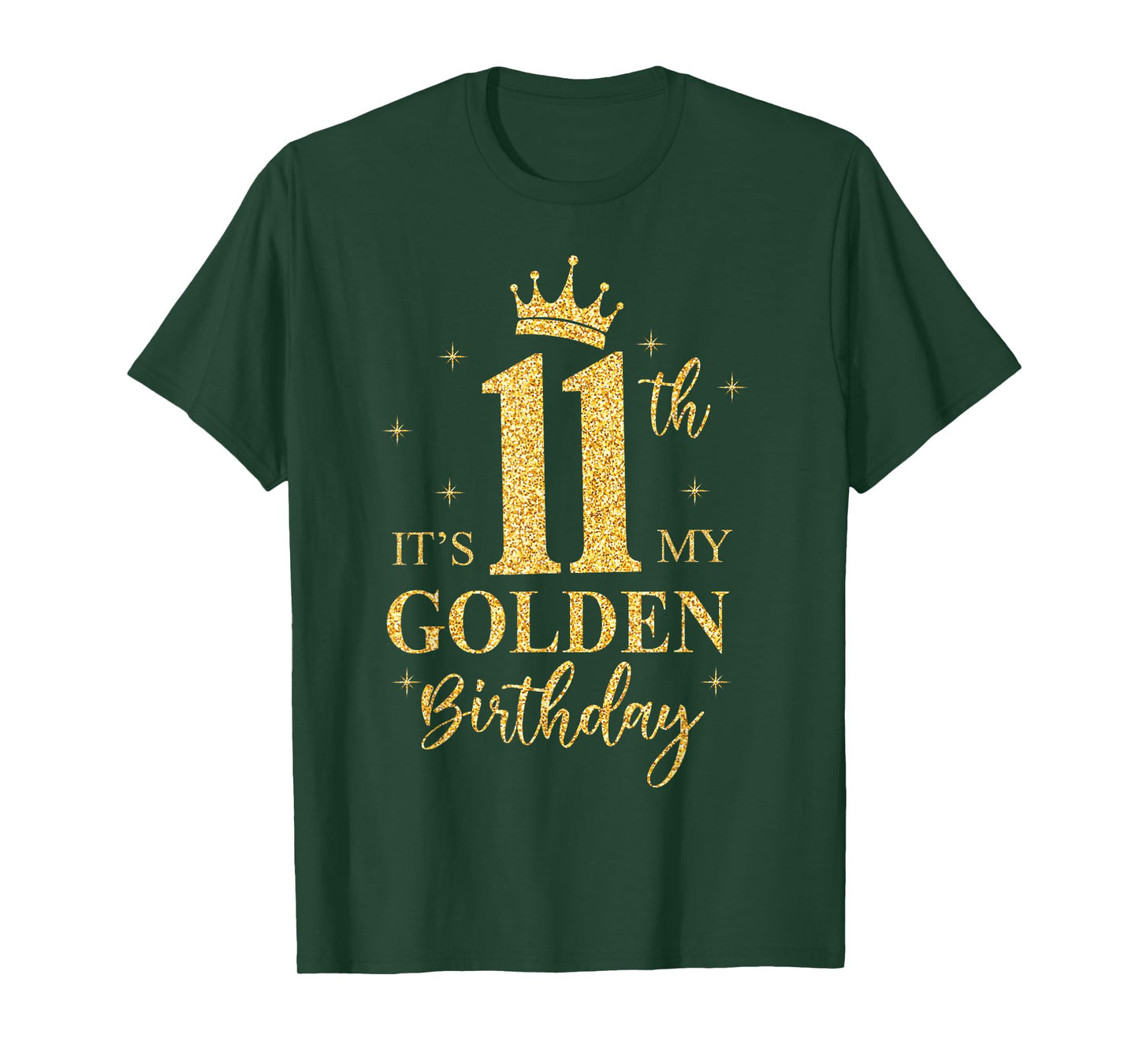 It's My 11th Golden Birthday Girl 11 Year Old Bday Kids T-Shirt