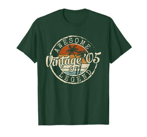 Vintage 2005 21yr 21st Birthday Gifts for Men 21 Years Old T-Shirt