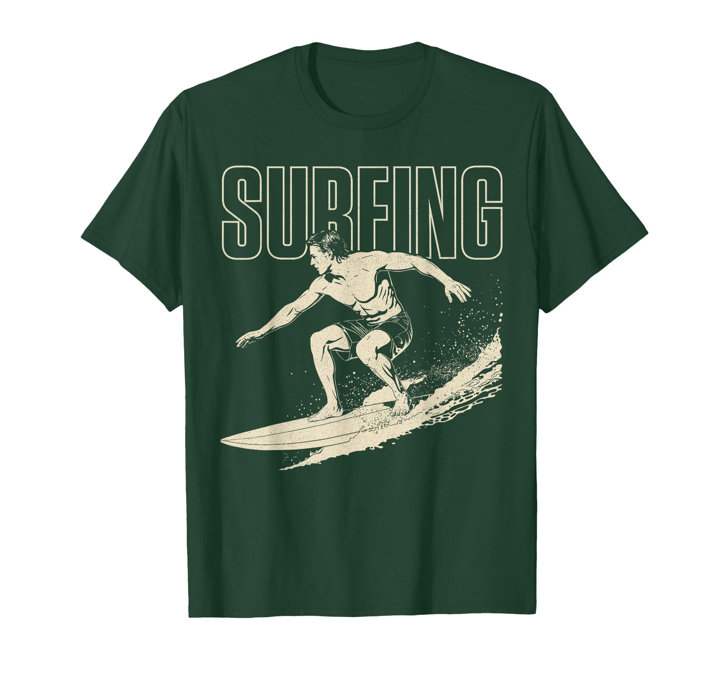 Vintage Surfing Retro Wave Surfer Hawaii Beach Surfboard T-Shirt