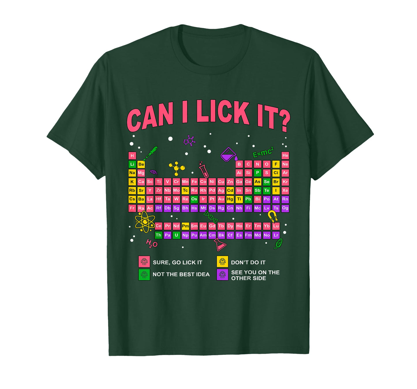 Can I Lick It Periodic Table Science Teacher Boy and Girls T-Shirt