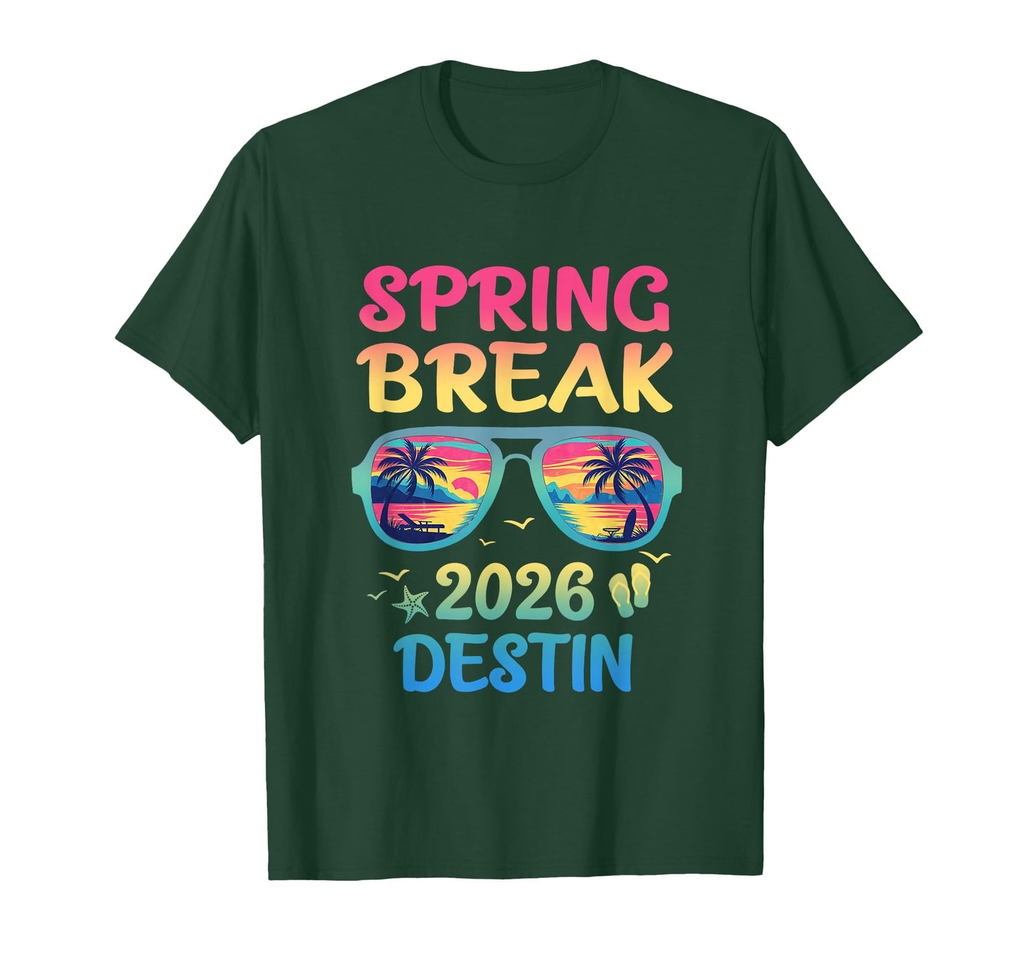 Spring Break Destin 2026 Vacation Trip Sunglasses T-Shirt