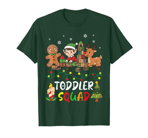Toddler Squad Elf Reindeer Students Merry Christmas Teacher T-Shirt
