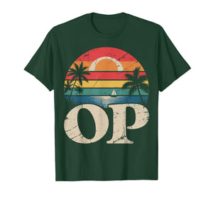 Op Ocean Vintage Pacific Beach Sun Palm Trees Retro T-Shirt