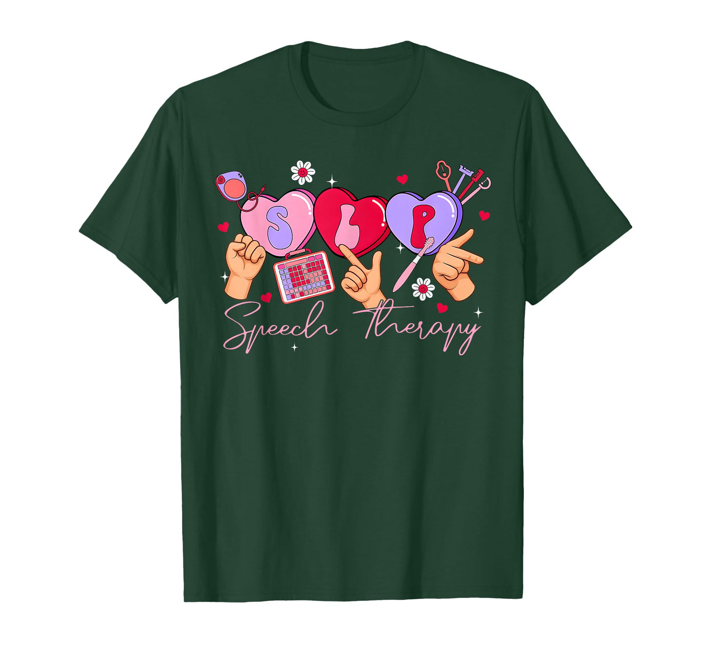 Valentine SLP Speech Language Pathologist Student Teacher T-Shirt