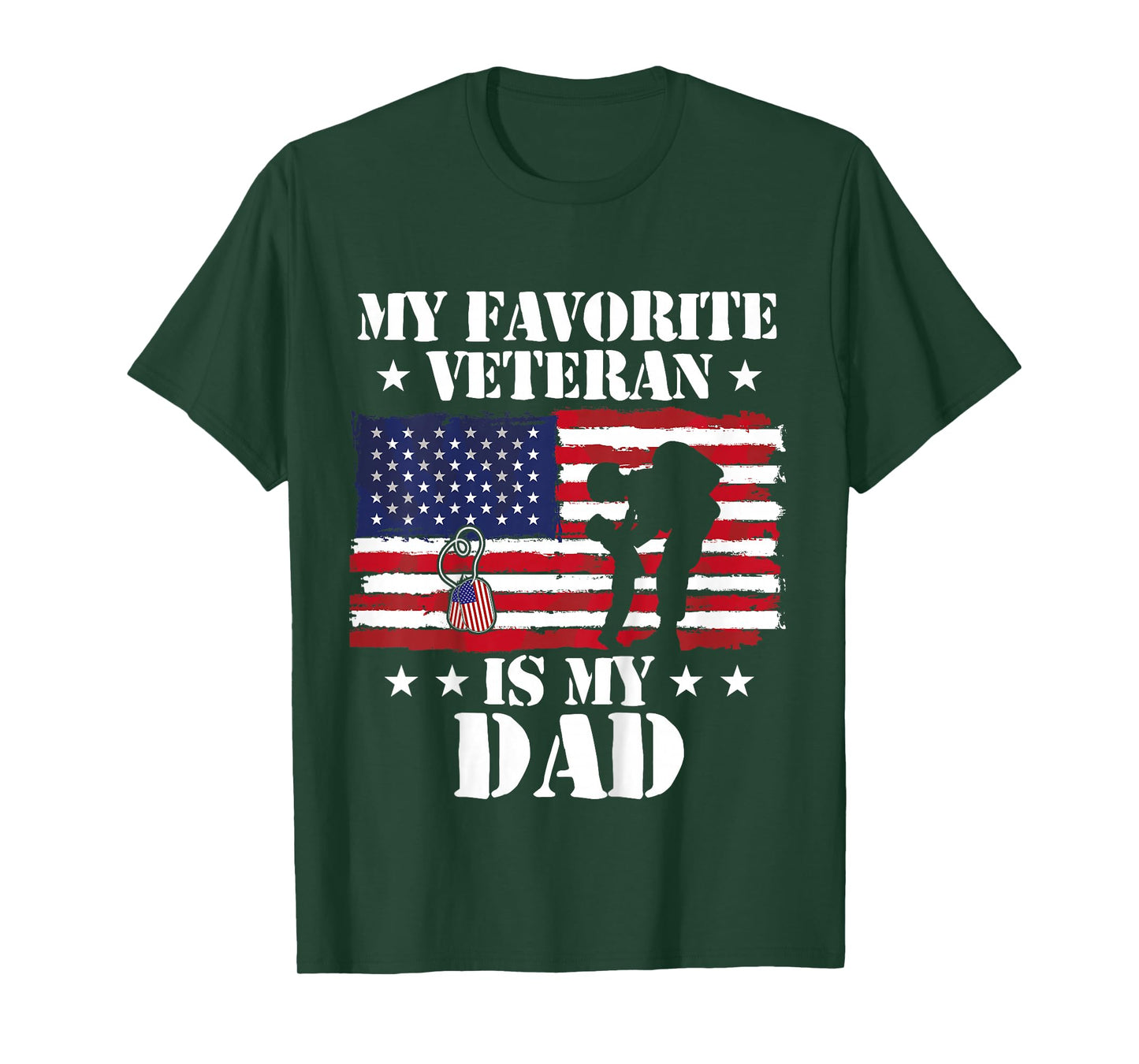 My Favorite Veteran is My Dad Shirt Thank You Veterans Kids T-Shirt