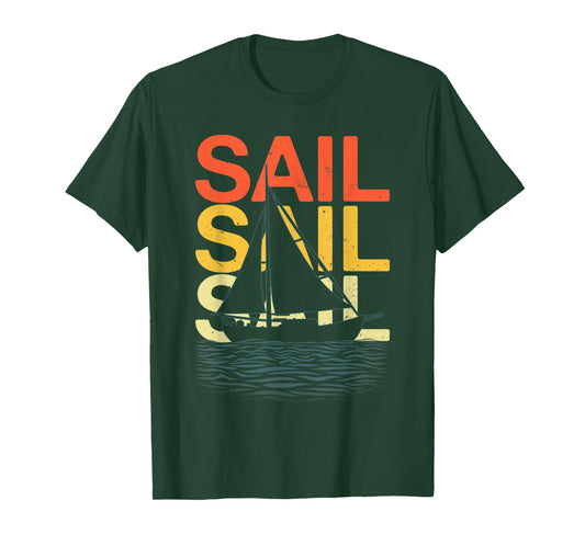 Funny Sailing Art for Men Women Sailing Lover Sail Boat T-Shirt