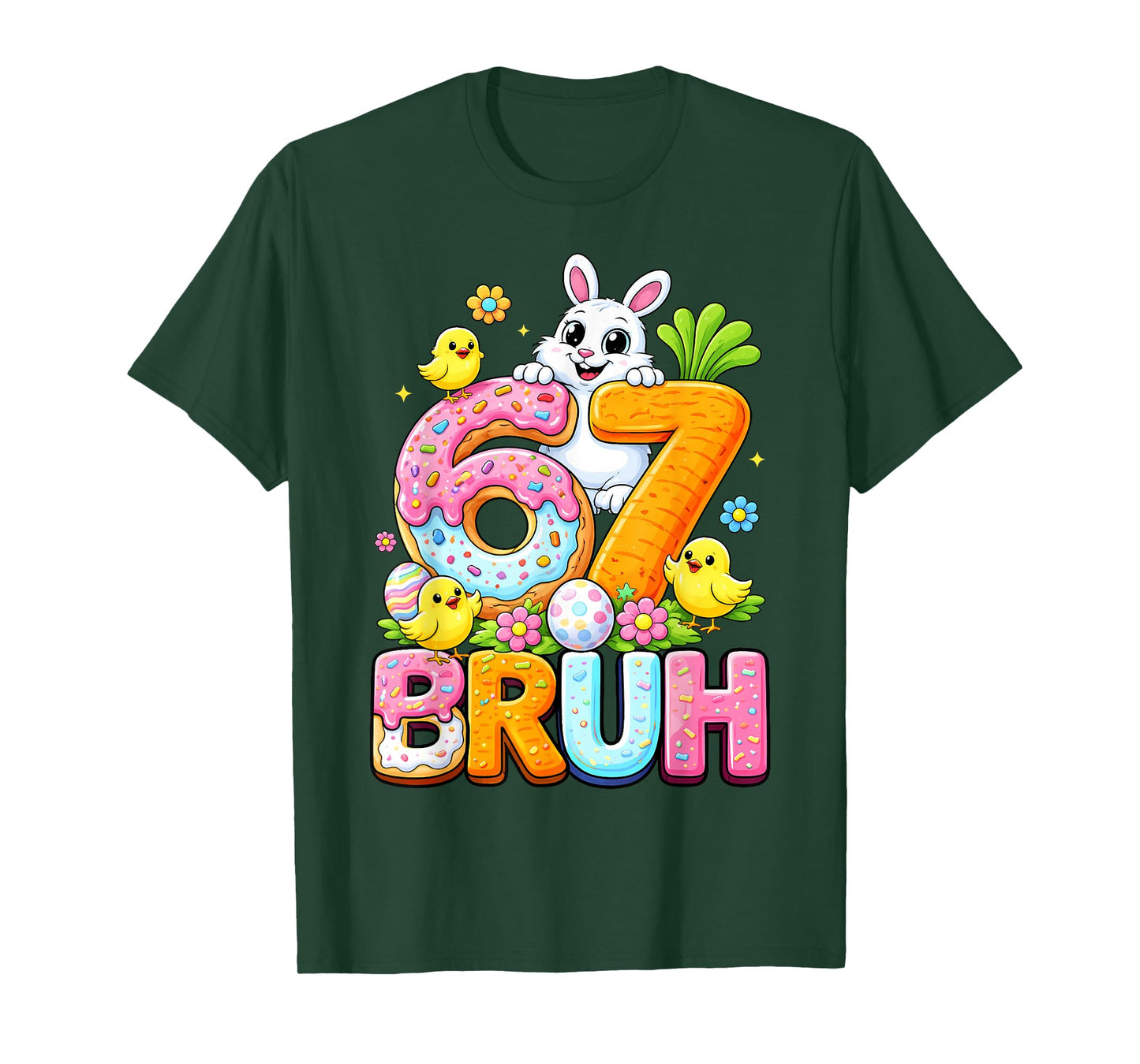Six Seven Easter Kids Bunny 67 Easter Toddler Teens Boy Girl T-Shirt