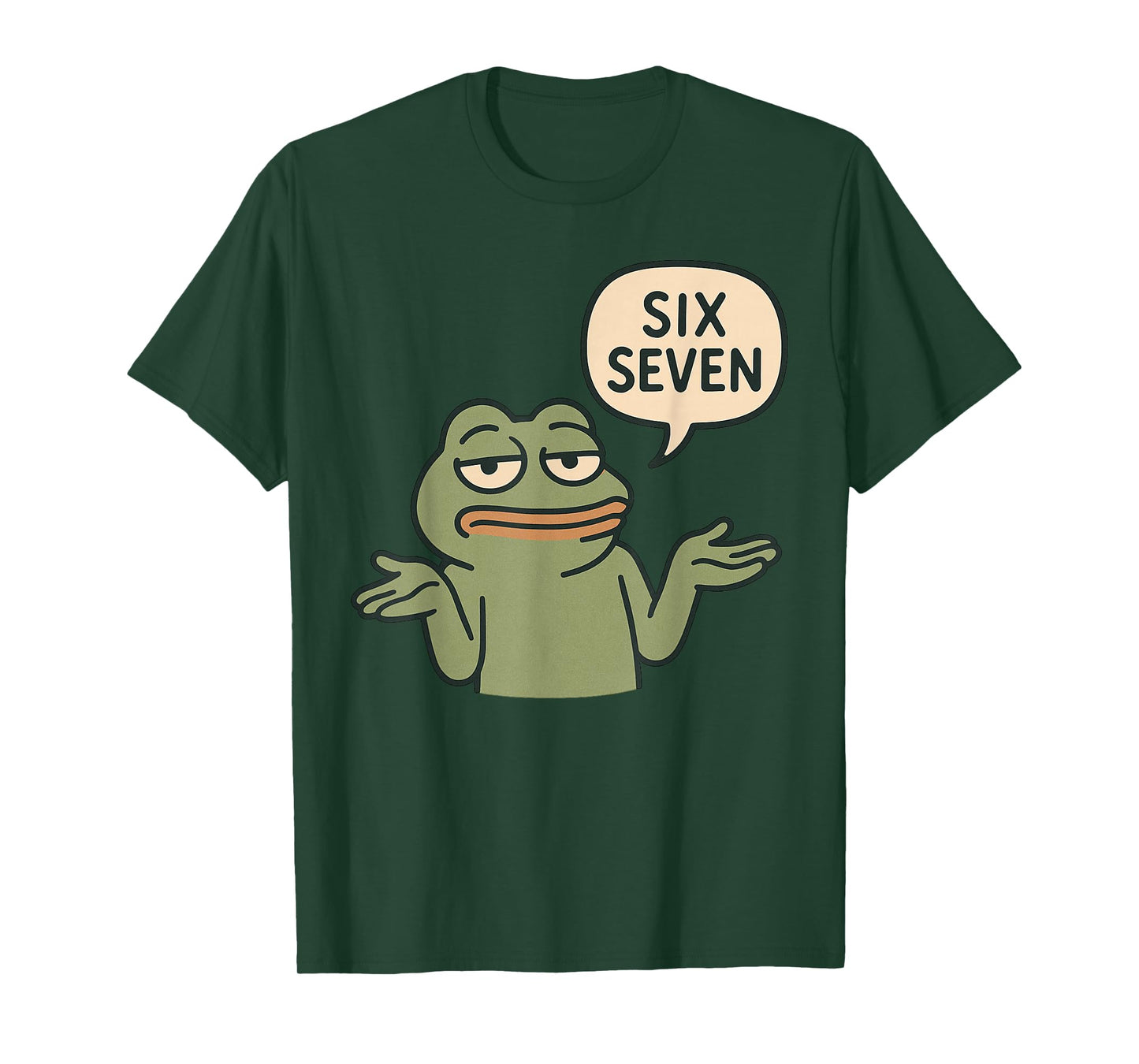 Funny 6-7 Frog Meme Brainrot Gaming Kids Humor T-Shirt