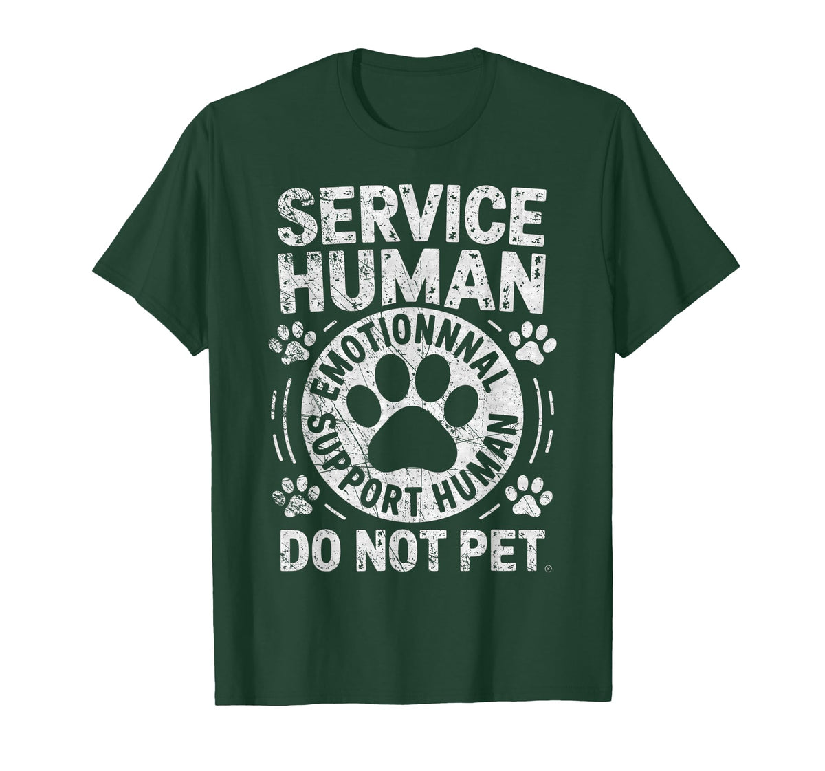 Service Dog Human Do Not Pet Funny Rescue Dog Owner Vintage T-Shirt