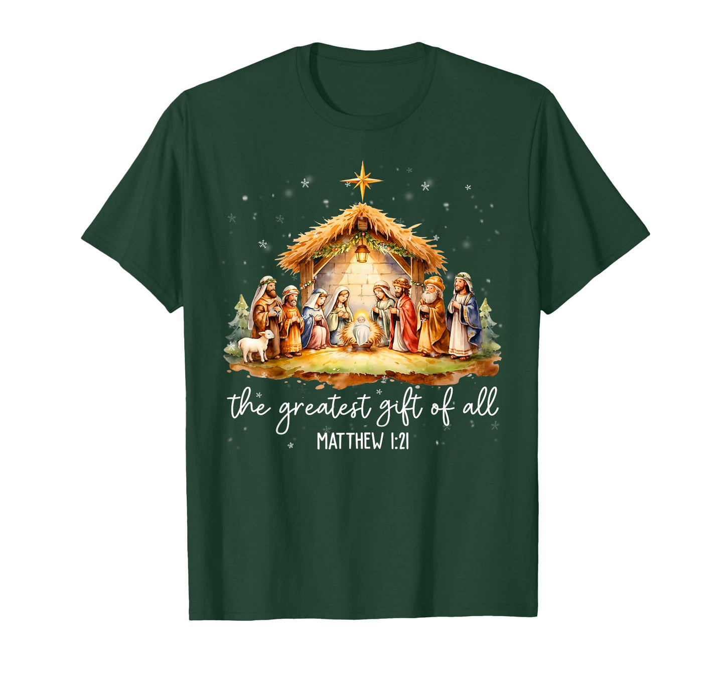 The Greatest Gift for All Christmas Nativity Jesus Christian T-Shirt