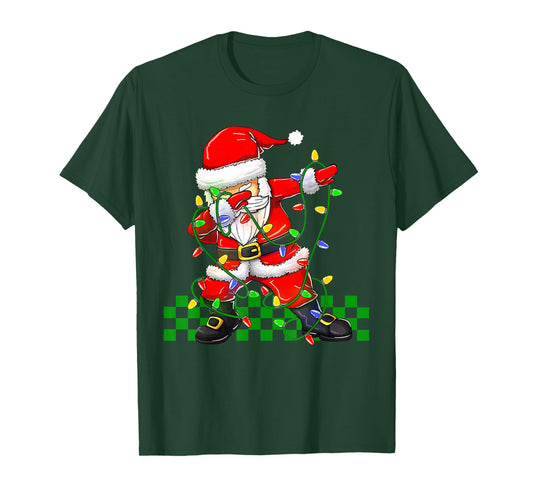 Dabbing Santa Friends Christmas Boys Men Kids Funny Xmas Dab T-Shirt