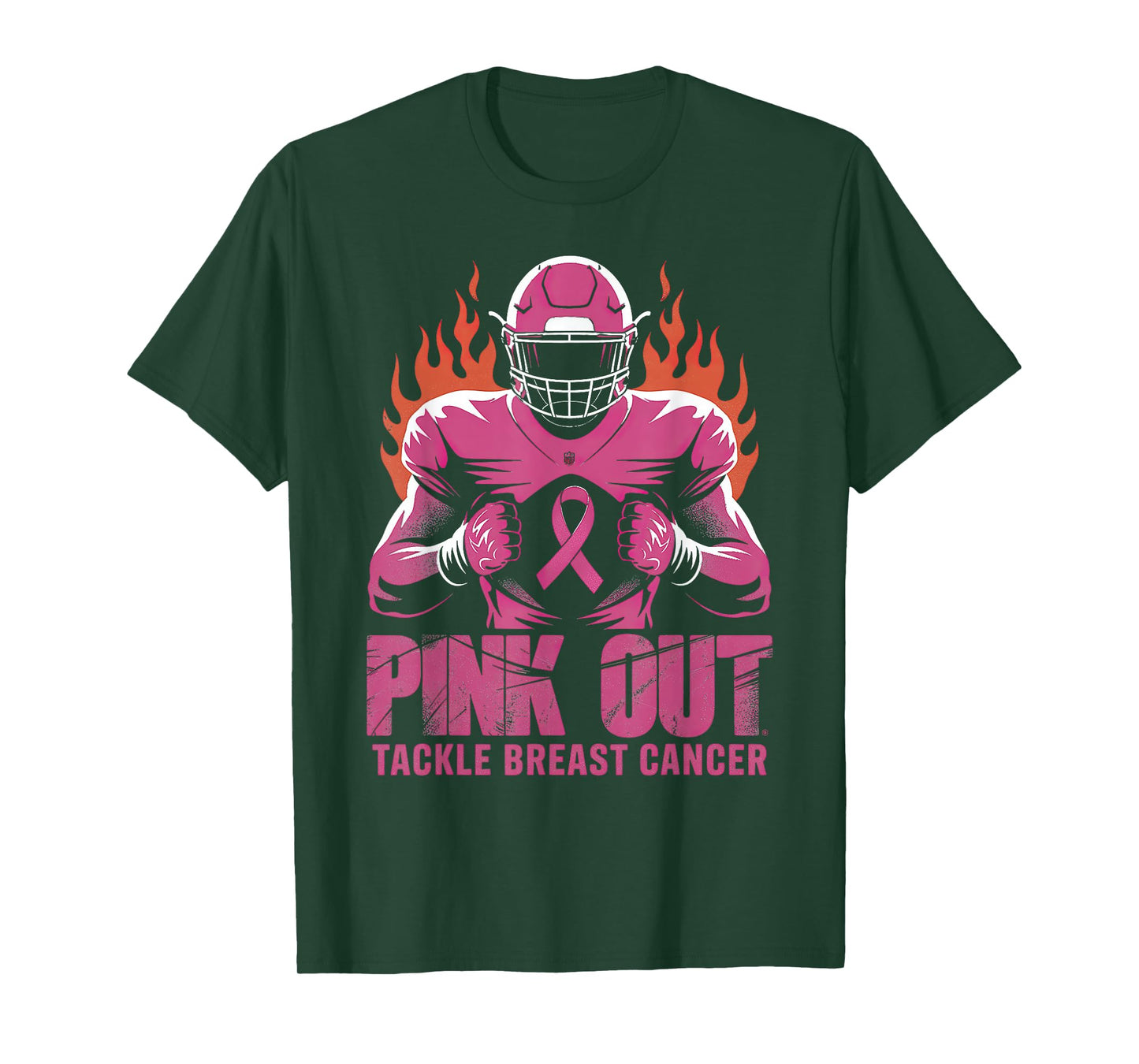 Pink Out Tackle Breast Cancer Football T-Shirt