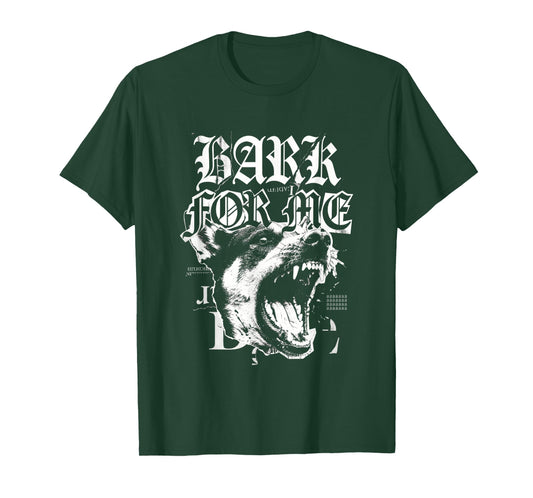 Bark for Me Snarling Wolf Gothic Grunge Edgy Aesthetic T-Shirt